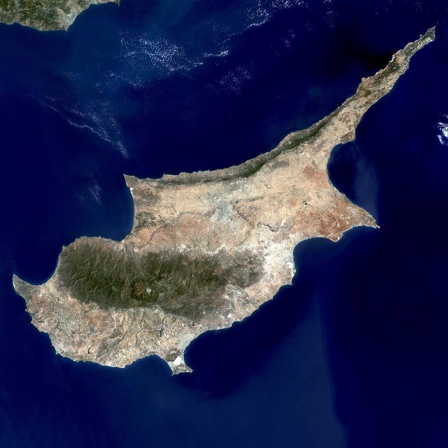 Cyprus kaart satelliet