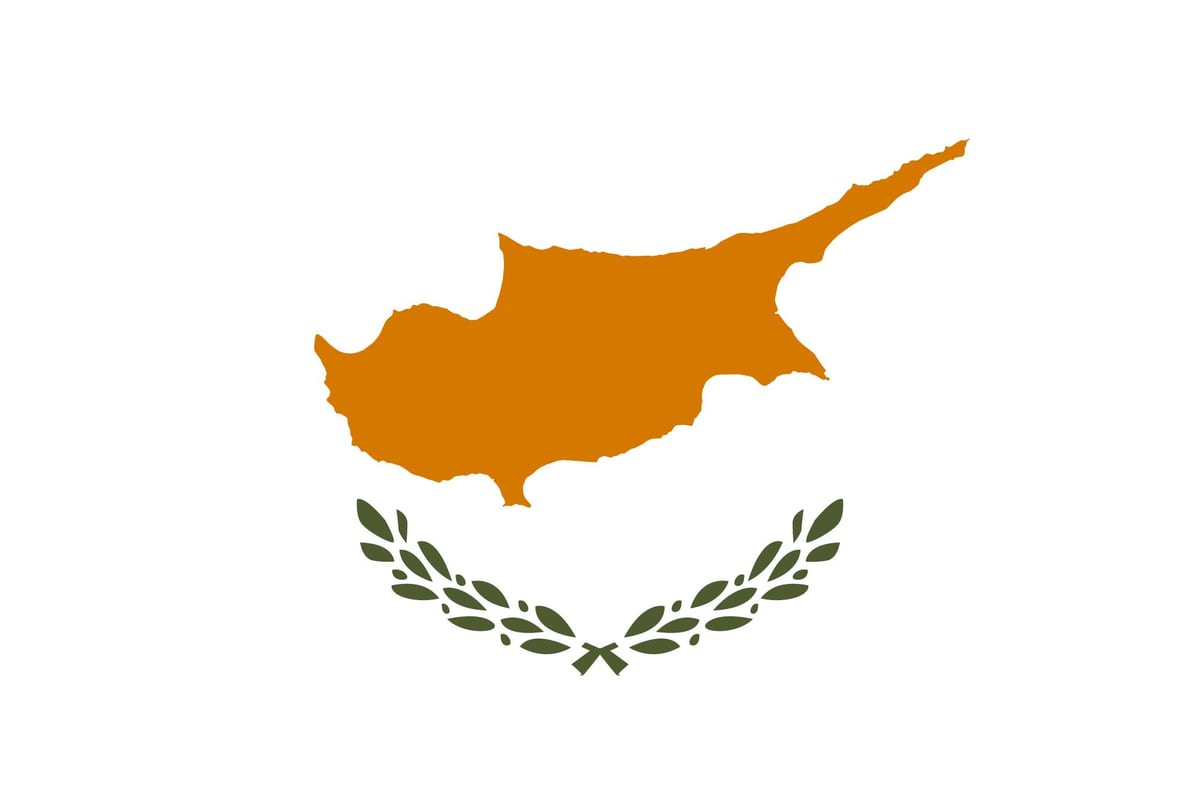 Kaart van Cyprus vlag
