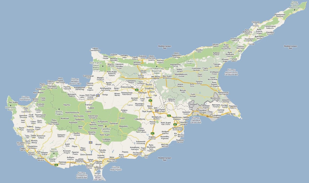 plattegrond van peyia en biedt Cyprus