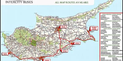 Cyprus bus route kaart