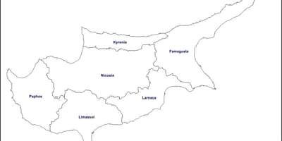 Kaart van Cyprus overzicht