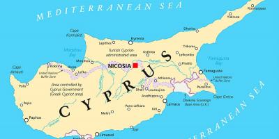 Kaart van Cyprus