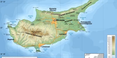 Cyprus geografische kaart