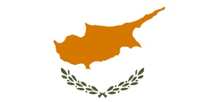 Kaart van Cyprus vlag