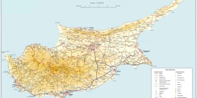 Kaart van e4 Cyprus