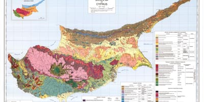 Cyprus geografische kaart