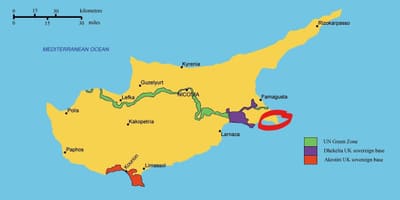 Kaart van kapparis Cyprus