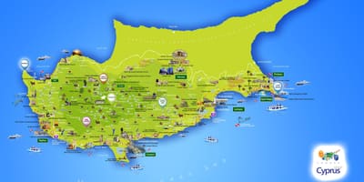 Kaart van lara beach Cyprus