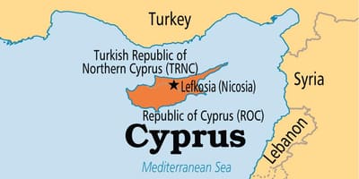 Republiek Cyprus kaart