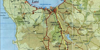 Kaart van de polis gebied Cyprus