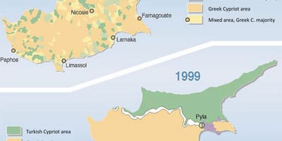 Kaart van turks-Cyprus
